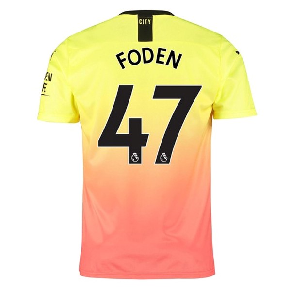 Camiseta Manchester City NO.47 Foden 3ª 2019 2020 Naranja